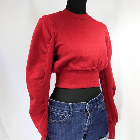 C/MEO COLLECTIVE crop knit sweater scoop neck xxs - Picture 4 of 10